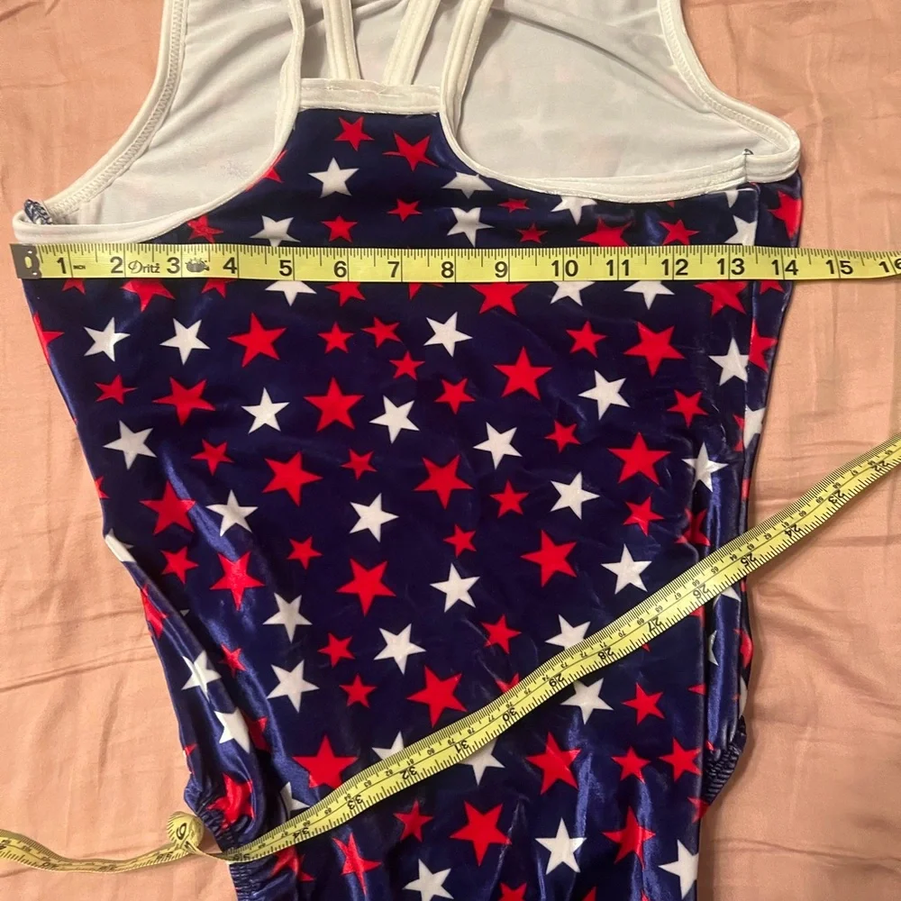 Navy Star Print One-Piece Swimsuit - Red & White Stars - Picture 12 of 16